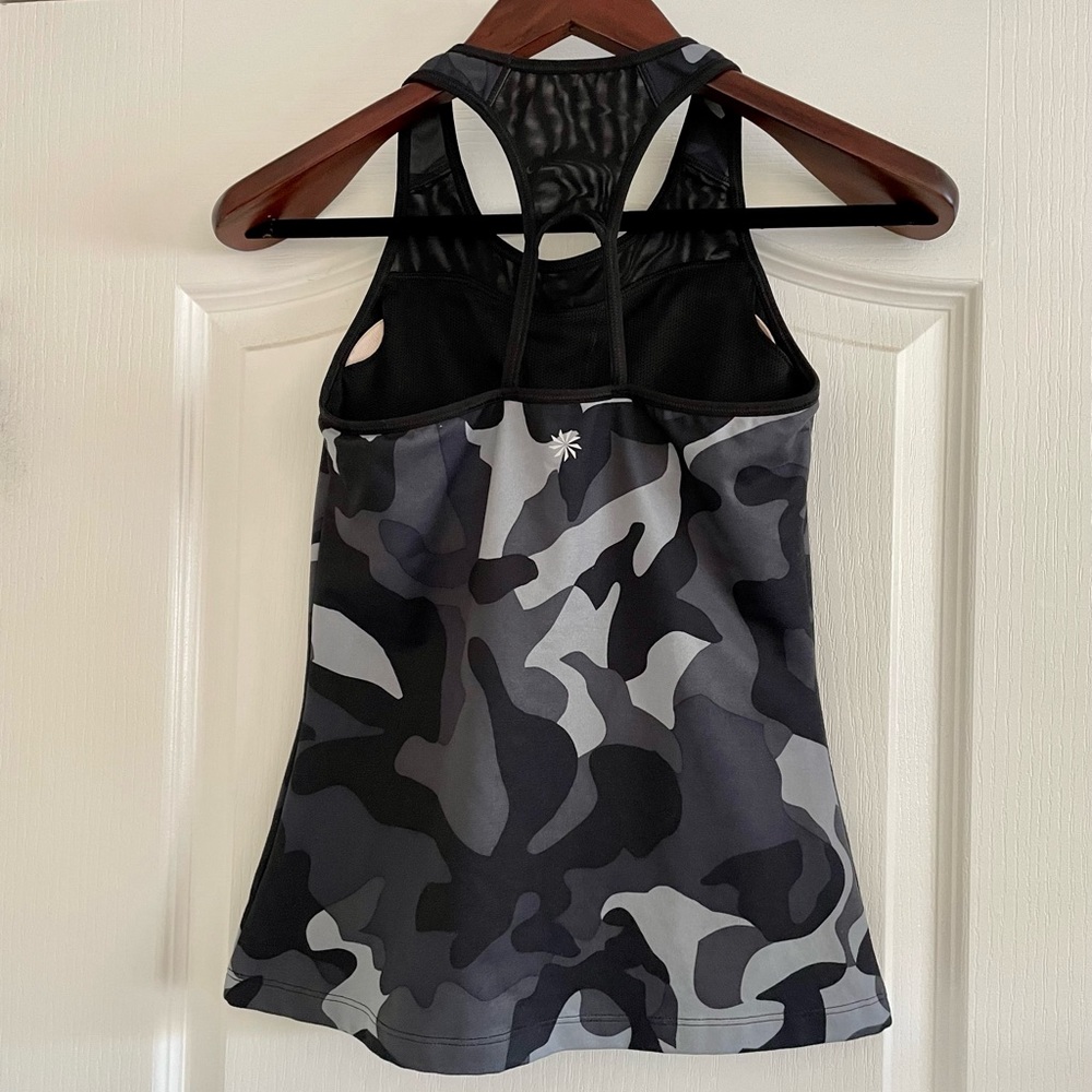ATHLETA | Cutout Racerback Full Body Workout Tank Camo Padded Bra XS - Picture 5 of 5